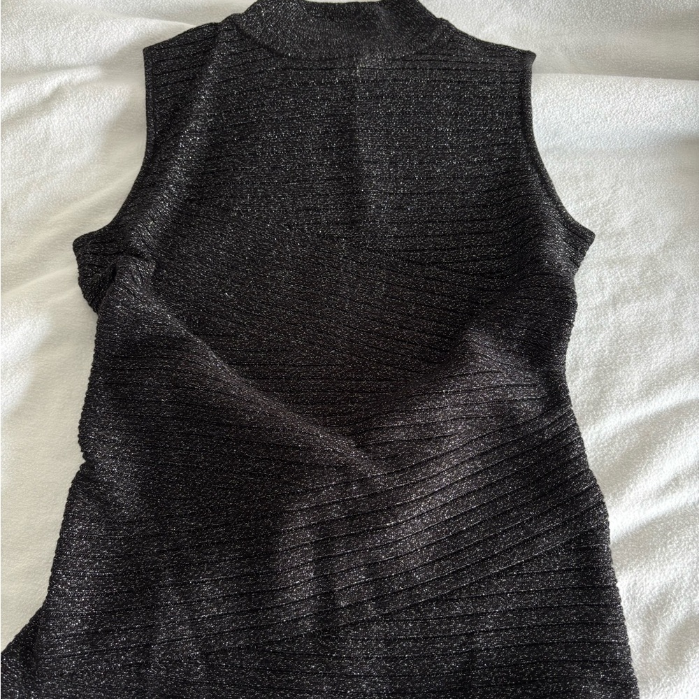Dana Buchman Black Shimmery Sleeveless Tank Top